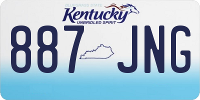 KY license plate 887JNG