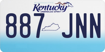 KY license plate 887JNN