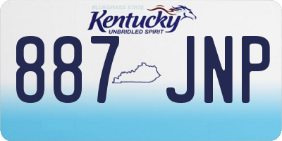 KY license plate 887JNP
