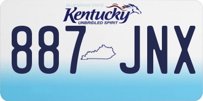KY license plate 887JNX