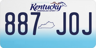 KY license plate 887JOJ