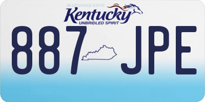 KY license plate 887JPE