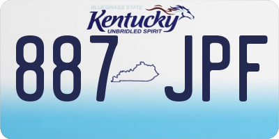 KY license plate 887JPF