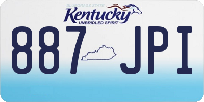 KY license plate 887JPI