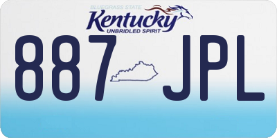 KY license plate 887JPL
