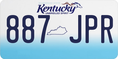 KY license plate 887JPR