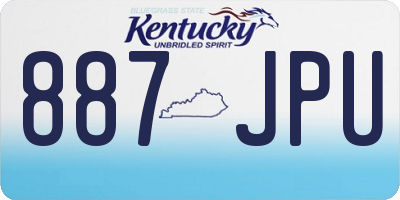 KY license plate 887JPU