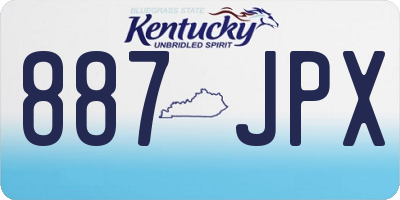 KY license plate 887JPX