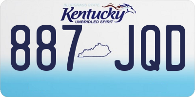 KY license plate 887JQD