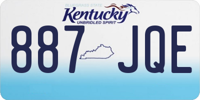 KY license plate 887JQE