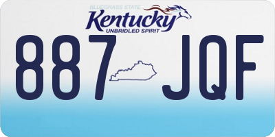 KY license plate 887JQF