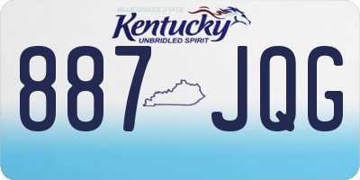 KY license plate 887JQG