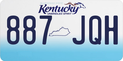 KY license plate 887JQH