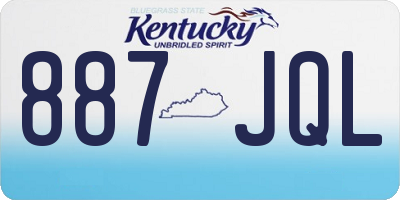 KY license plate 887JQL