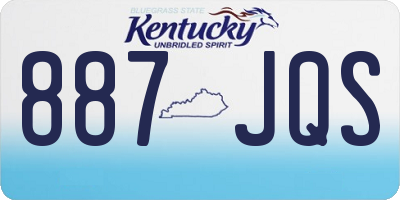 KY license plate 887JQS