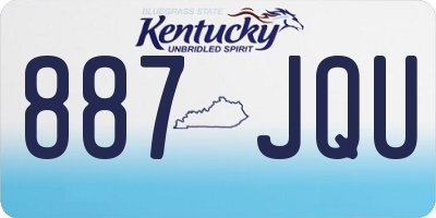 KY license plate 887JQU