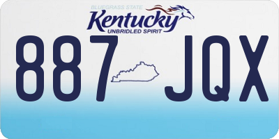 KY license plate 887JQX