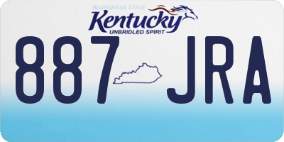 KY license plate 887JRA