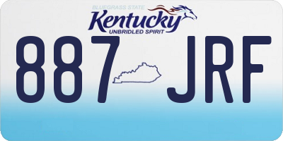 KY license plate 887JRF