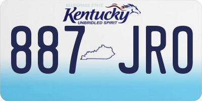 KY license plate 887JRO