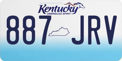 KY license plate 887JRV