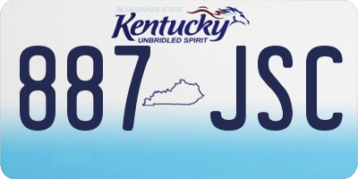 KY license plate 887JSC