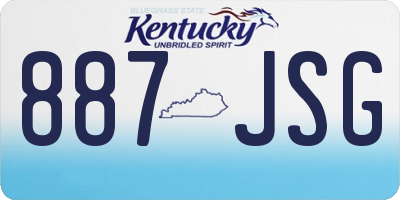 KY license plate 887JSG