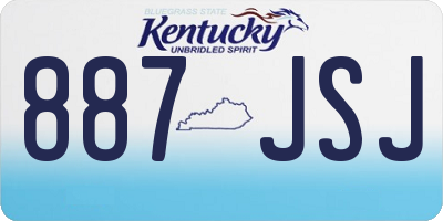 KY license plate 887JSJ