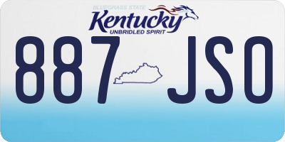 KY license plate 887JSO