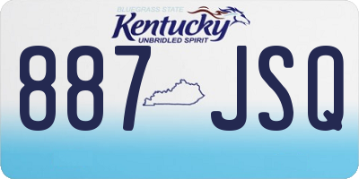 KY license plate 887JSQ