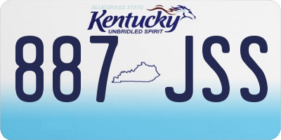 KY license plate 887JSS