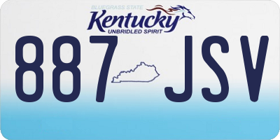 KY license plate 887JSV