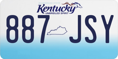 KY license plate 887JSY
