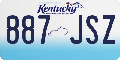 KY license plate 887JSZ