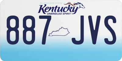 KY license plate 887JVS