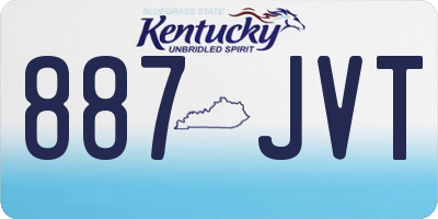 KY license plate 887JVT