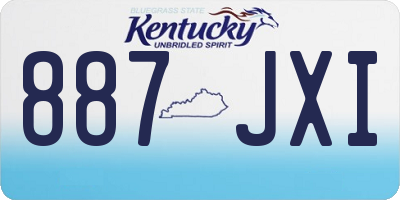 KY license plate 887JXI