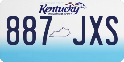 KY license plate 887JXS