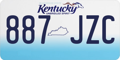 KY license plate 887JZC