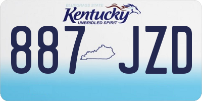 KY license plate 887JZD