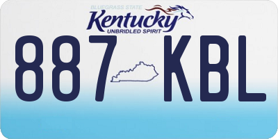 KY license plate 887KBL