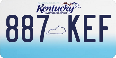 KY license plate 887KEF