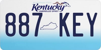 KY license plate 887KEY