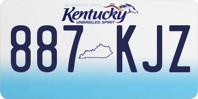 KY license plate 887KJZ