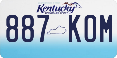 KY license plate 887KOM