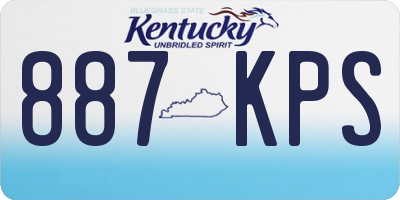 KY license plate 887KPS