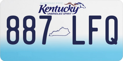 KY license plate 887LFQ