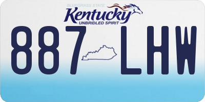 KY license plate 887LHW