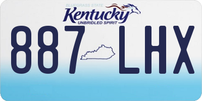 KY license plate 887LHX