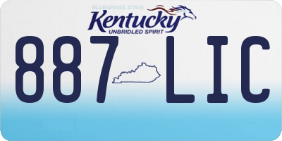 KY license plate 887LIC